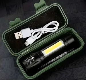Pocket Size Mini Portable XPE   COB LED Tactical Flashlight