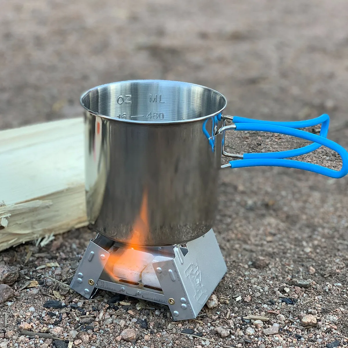 Pocket Stove Folding Camping Stove with Hex Fuel Tablets by Frog & CO