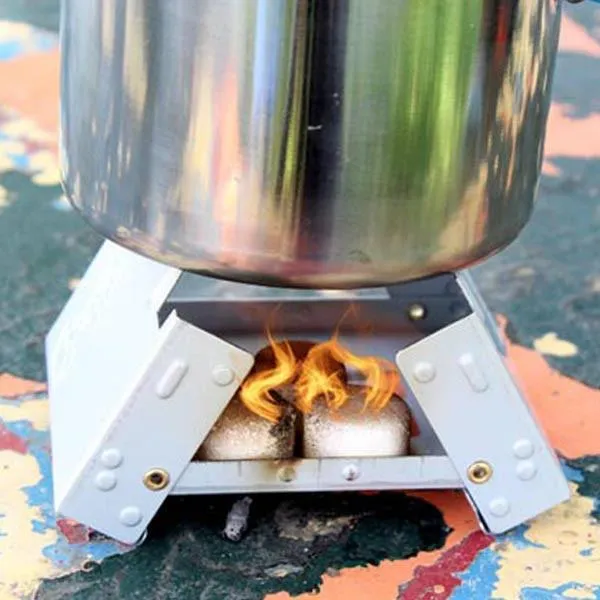 Pocket Stove Folding Camping Stove with Hex Fuel Tablets by Frog & CO