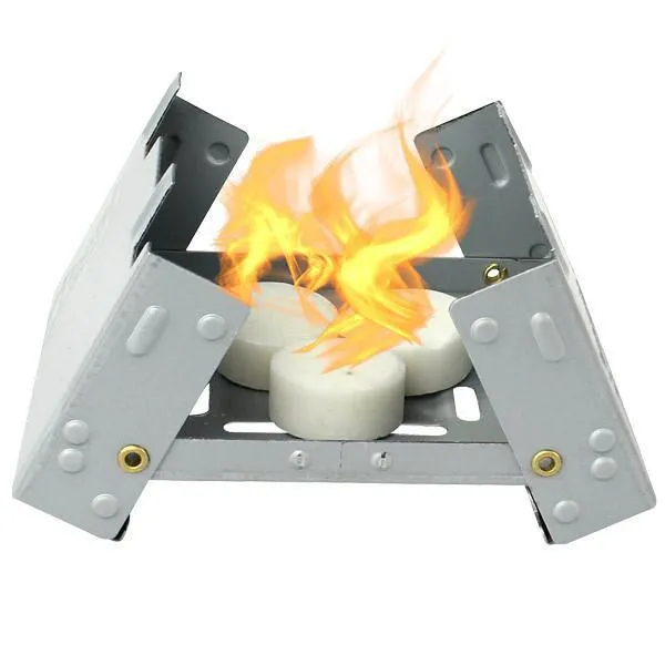 Pocket Stove Folding Camping Stove with Hex Fuel Tablets by Frog & CO