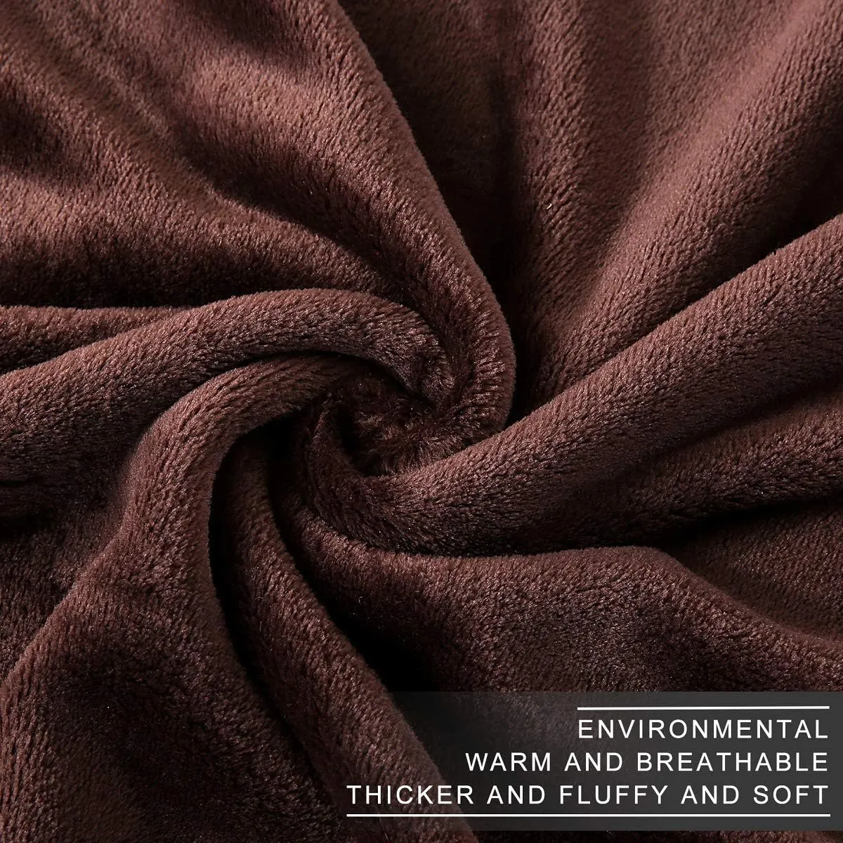 Polar Fleece Throw Blankets Travel Size Brown for The Bed Extra Soft Brush Fabric Super Warm Sofa Throw Blanket 50" x 61"(Chocolates Travel)