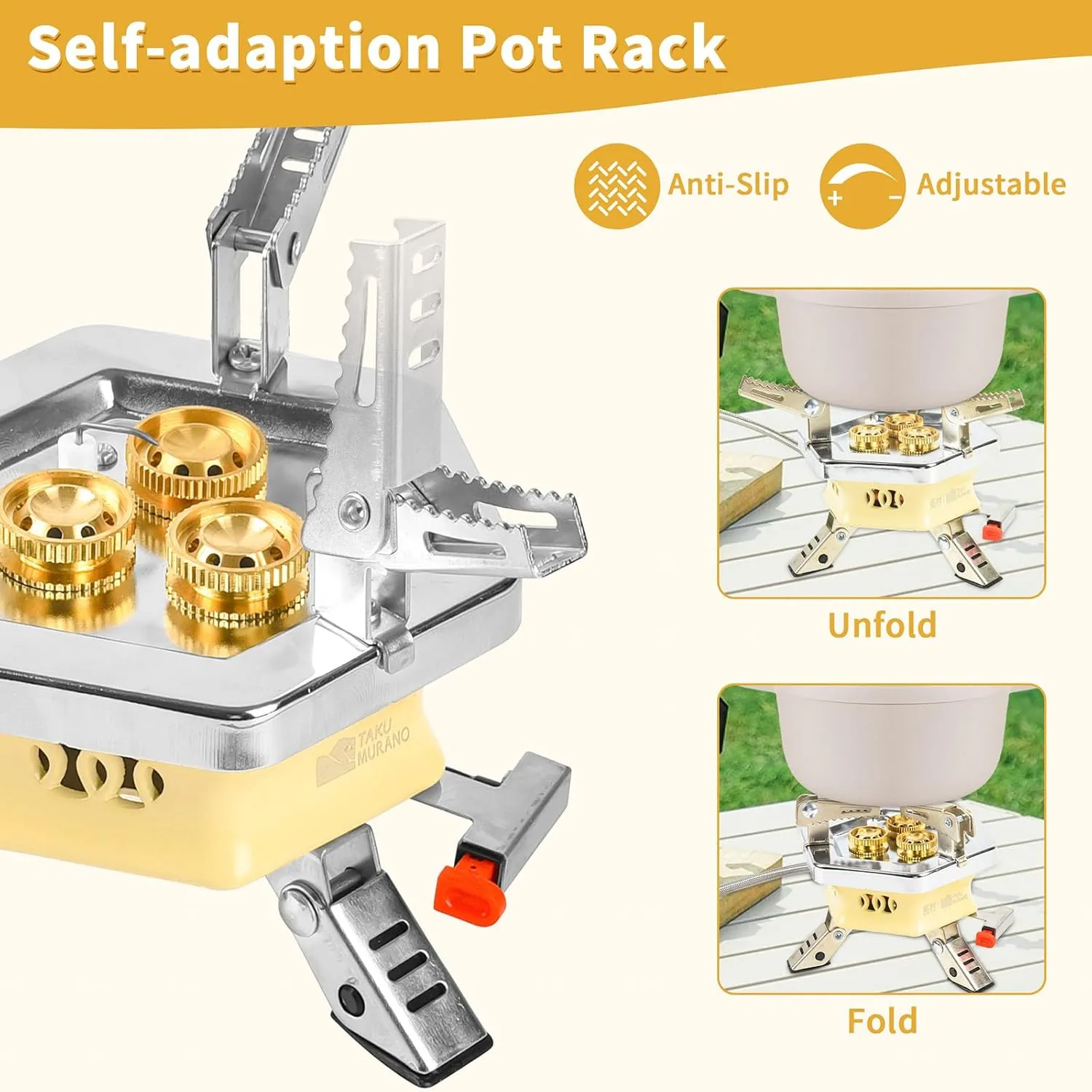 Portable Camping Gas Stove 3 Burner TC-DF-10 by TAKU Murano