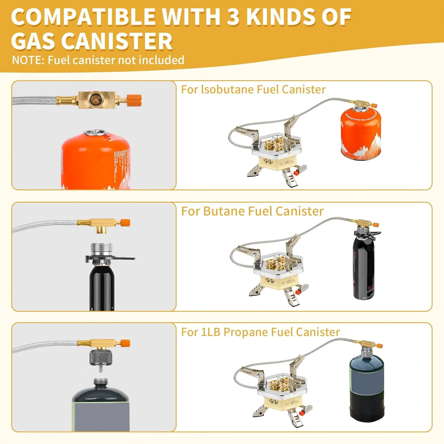 Portable Camping Gas Stove 3 Burner TC-DF-10 by TAKU Murano