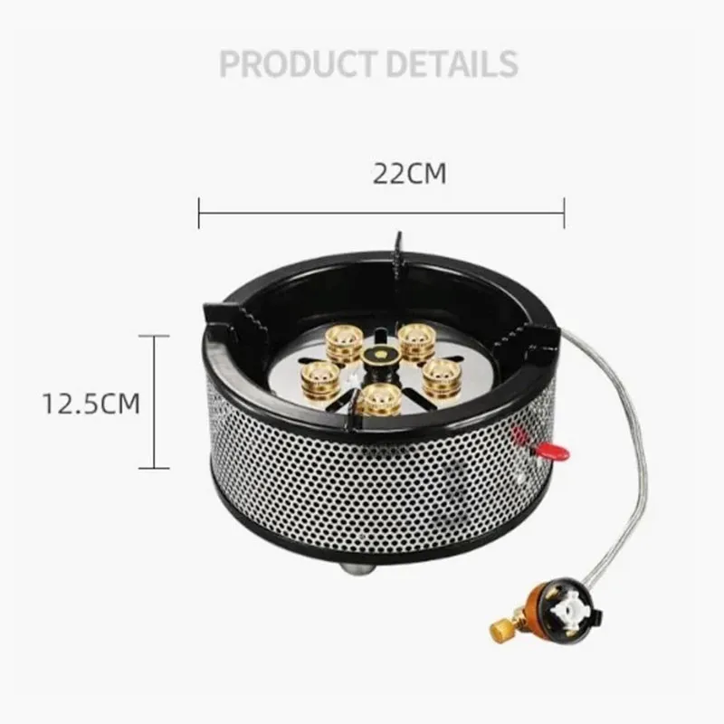 Portable Camping Gas Stove 6 Burner TC-DF-8 by TAKU Murano