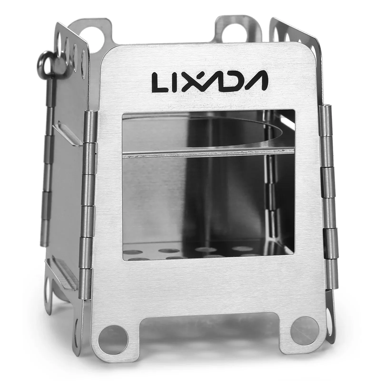 Portable Stainless Steel Lightweight Folding Wood Stove Pocket Stove Outdoor Camping  Backpacking