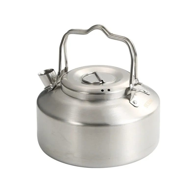 Portable Stainless Steel Outdoor Cookware Set with Windproof Stove