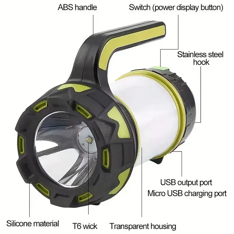 Powerful Rechargeable LED Lantern - Waterproof Portable Camping Flashlight Torch