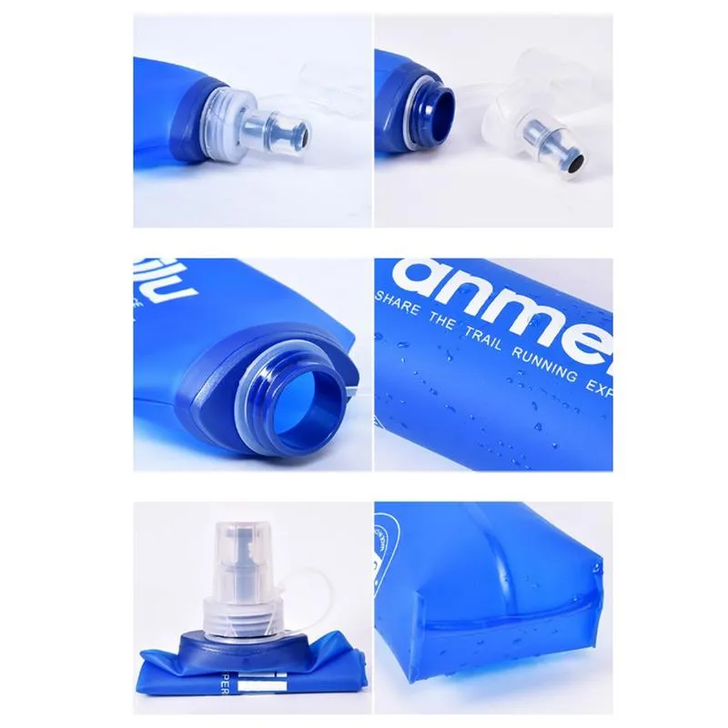 Premium Collapsible Water Bottle – Soft Flask with BPA-Free Straw, Portable Hydration Bladder Pack for Running, Jogging, Cycling, Hiking, 250ml/500ml Size