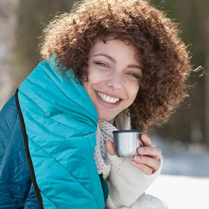 Puffy Blanket - Extra Light and Fluffy Warm Camping Blanket, Perfect for Camping and Backpacking, Compact, Insulated, Packable, Down - Alternative Camp Blankets for Outdoor & Indoor