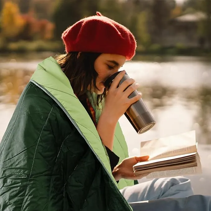 Puffy Blanket - Extra Light and Fluffy Warm Camping Blanket, Perfect for Camping and Backpacking, Compact, Insulated, Packable, Down - Alternative Camp Blankets for Outdoor & Indoor