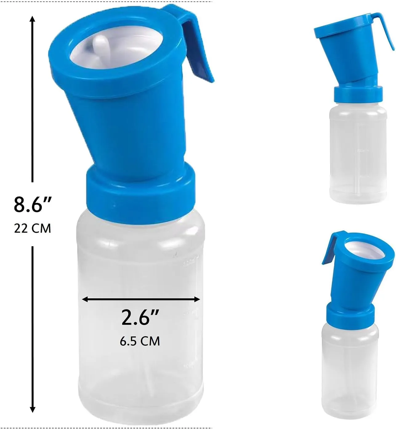 QMARK 2 Pack Teat Dip Cup, Non Reflow Nipple Cleaning Disinfection, Dip Cup for Cow Sheep Goat, Non-Return Teat Dipper - 300 ml Blue