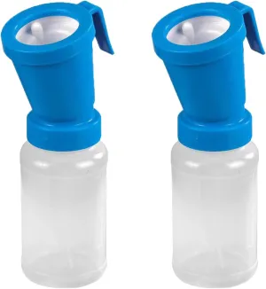 QMARK 2 Pack Teat Dip Cup, Non Reflow Nipple Cleaning Disinfection, Dip Cup for Cow Sheep Goat, Non-Return Teat Dipper - 300 ml Blue