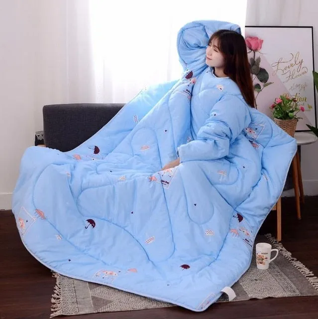 Quilt with Sleeves (bedding, winter)