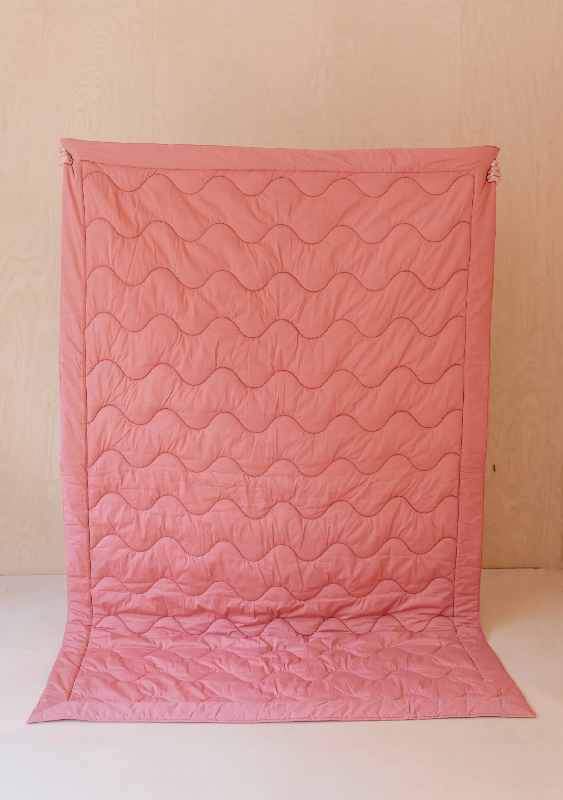Quilted Cotton Throw in Flora