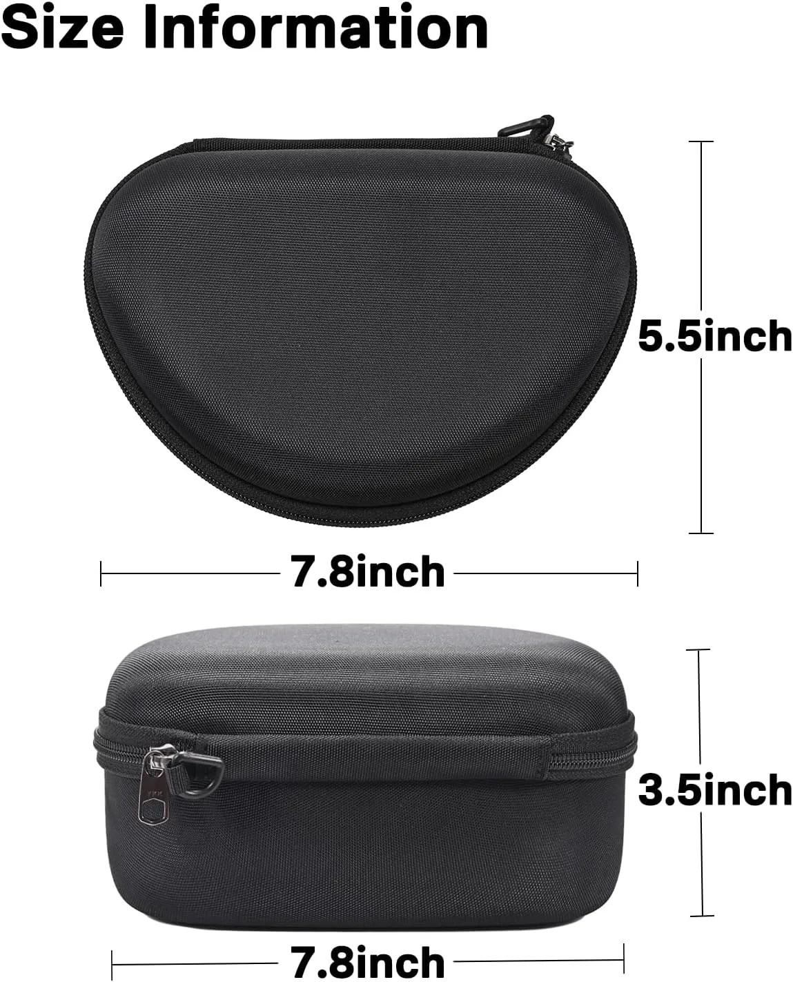 RAIACE Hard Travel Storage Case Compatible with Beats Solo 4 / Beats Studio Pro/Beats Solo 3 / Beats Studio 3 Headphones, Protective Carrying Bag. (case only)-Black