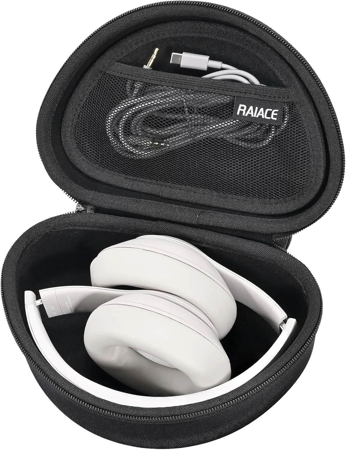 RAIACE Hard Travel Storage Case Compatible with Beats Solo 4 / Beats Studio Pro/Beats Solo 3 / Beats Studio 3 Headphones, Protective Carrying Bag. (case only)-Black