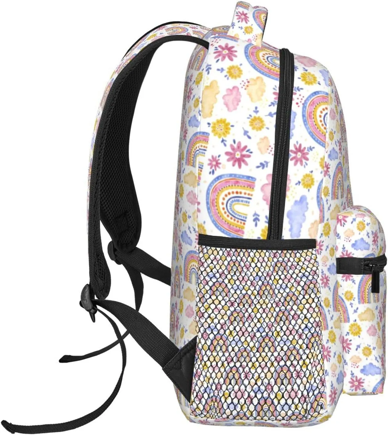 Rainbow Backpack Lightweight Laptop Backpack Casual Daypack Travel Double Shoulder Bag For Women Men