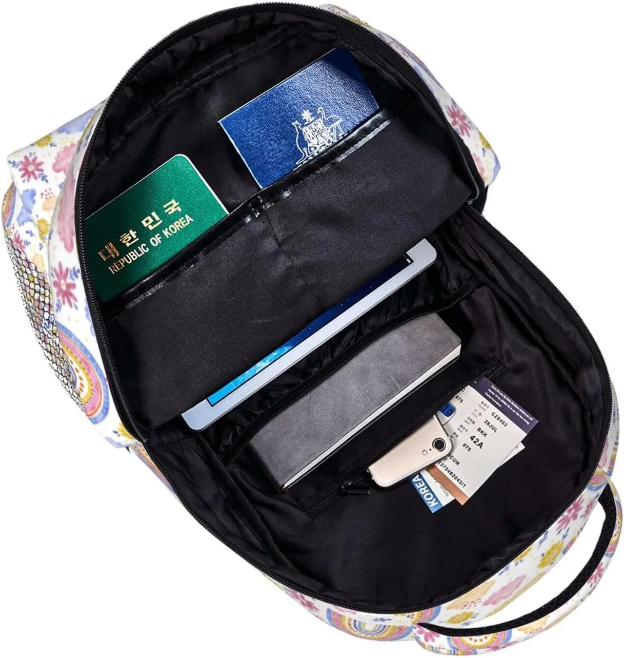 Rainbow Backpack Lightweight Laptop Backpack Casual Daypack Travel Double Shoulder Bag For Women Men