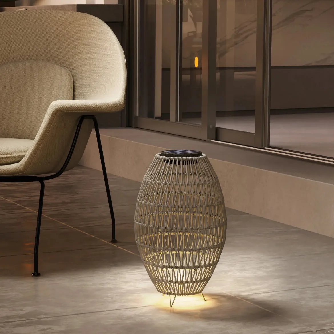 Rattan solar light