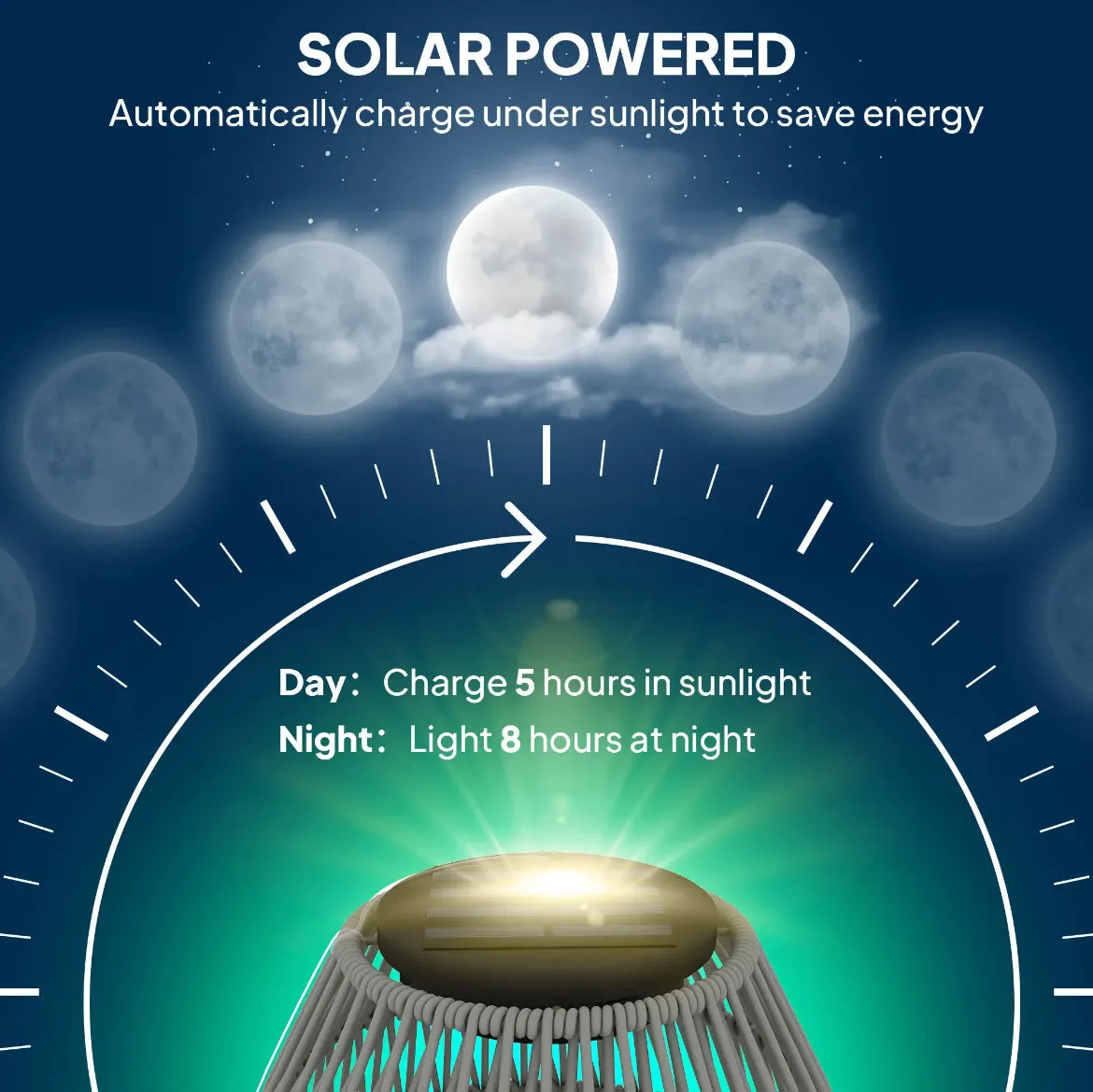 Rattan solar light