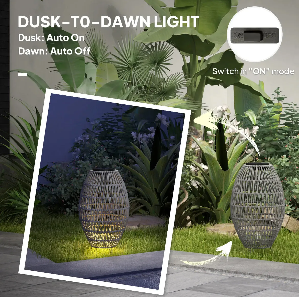 Rattan solar light