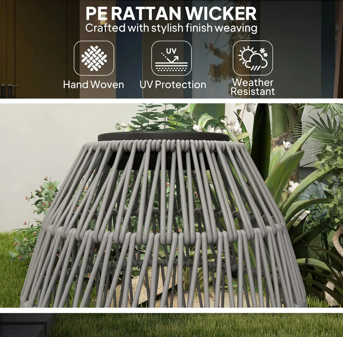 Rattan solar light