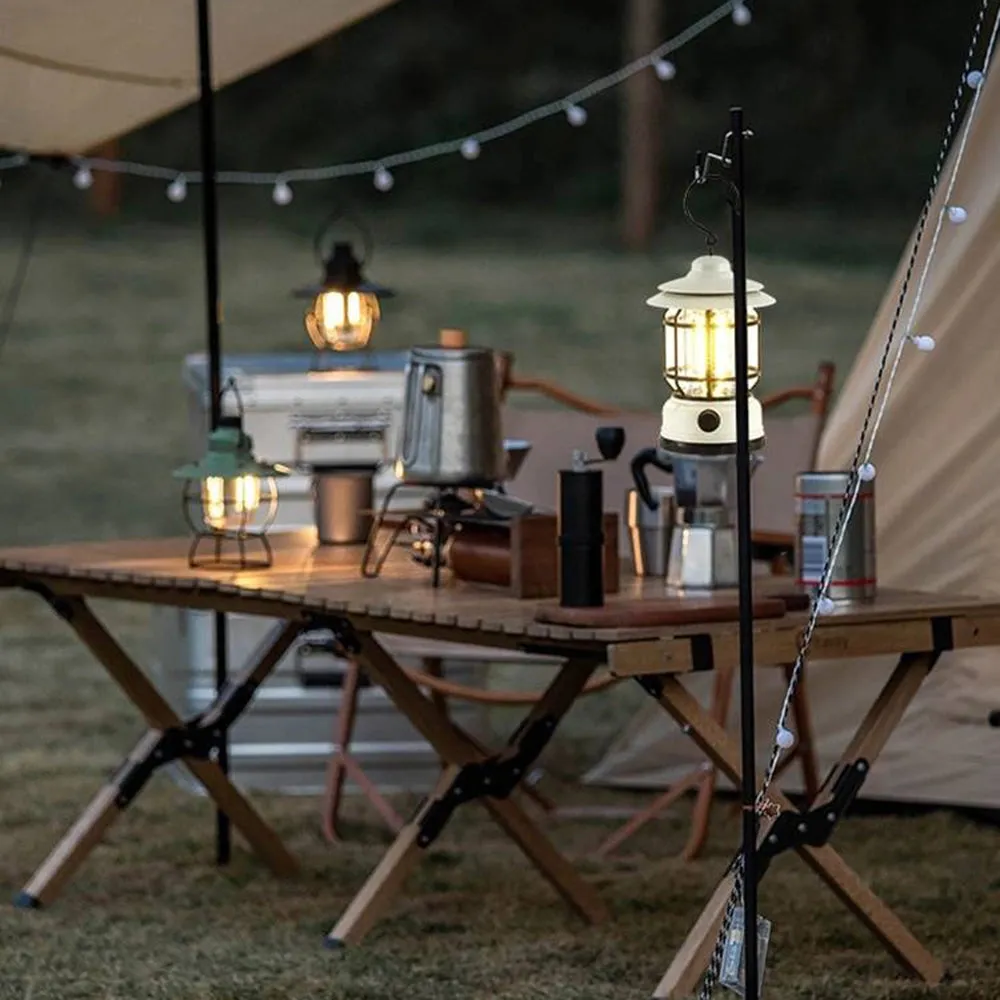 Rechargeable Vintage LED Camping Lantern - Portable & Energy-Efficient