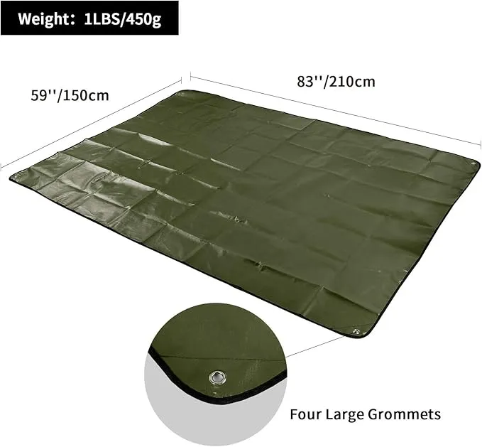 RedSwing Heavy Duty Survival Blanket, Waterproof Emergency Thermal Tarp, Multipurpose Reflective Insulated All Weather Blankets for Camping Hiking, Green