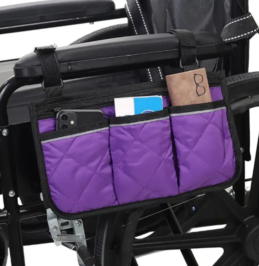 Reflective Wheelchair Armrest Bag