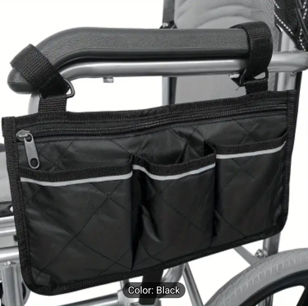 Reflective Wheelchair Armrest Bag