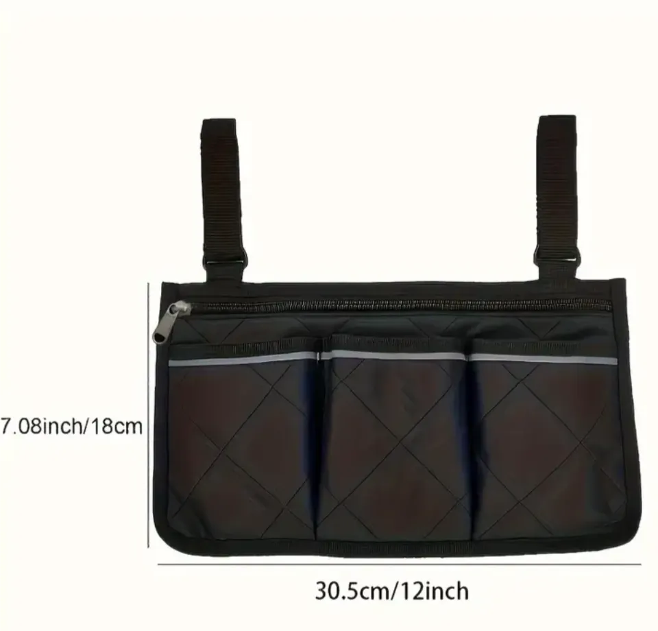 Reflective Wheelchair Armrest Bag