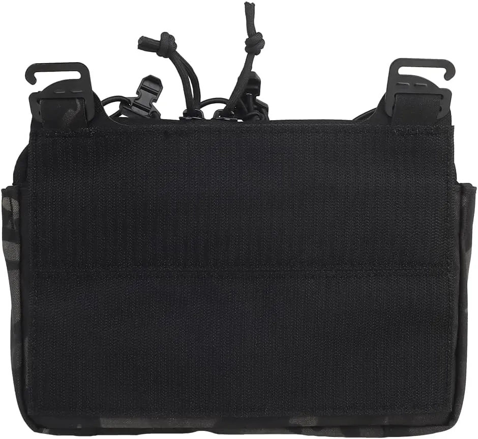 Removable Tactical G-Hook Front Flap Double Stack Abdominal Fanny Pack with 5.56mm Triple Magazine Insert and Kangaroo Pouch