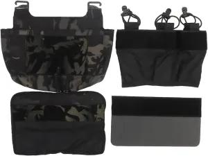 Removable Tactical G-Hook Front Flap Double Stack Abdominal Fanny Pack with 5.56mm Triple Magazine Insert and Kangaroo Pouch