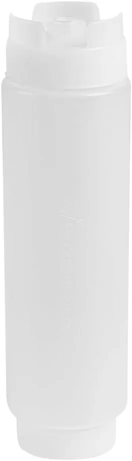 Restaurantware 16oz. FIFO Inverted Plastic Squeeze Bottle with Refill and Dispensing Lids - First In First Out - Perfect for Restaurants Catering and Food Trucks - 1ct box