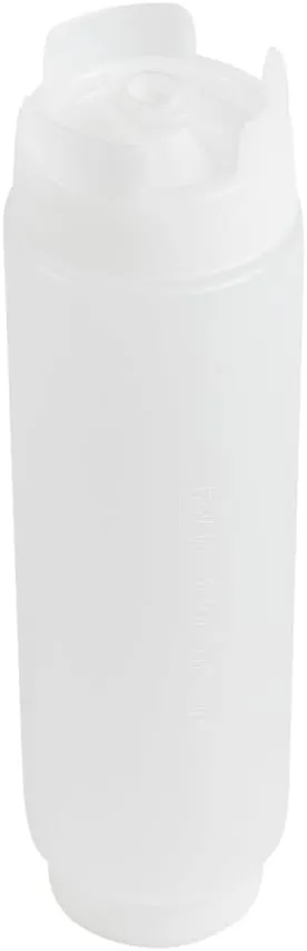 Restaurantware 16oz. FIFO Inverted Plastic Squeeze Bottle with Refill and Dispensing Lids - First In First Out - Perfect for Restaurants Catering and Food Trucks - 1ct box