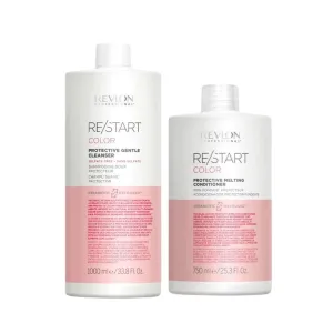 Revlon Professional RE/START Color Protective Gentle Cleanser 1000ml & Melting Conditioner 750ml Duo