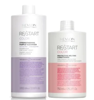 Revlon Re/Start Color Strengthening Purple Cleanser 1000ml & Melting Conditioner 750ml Duo