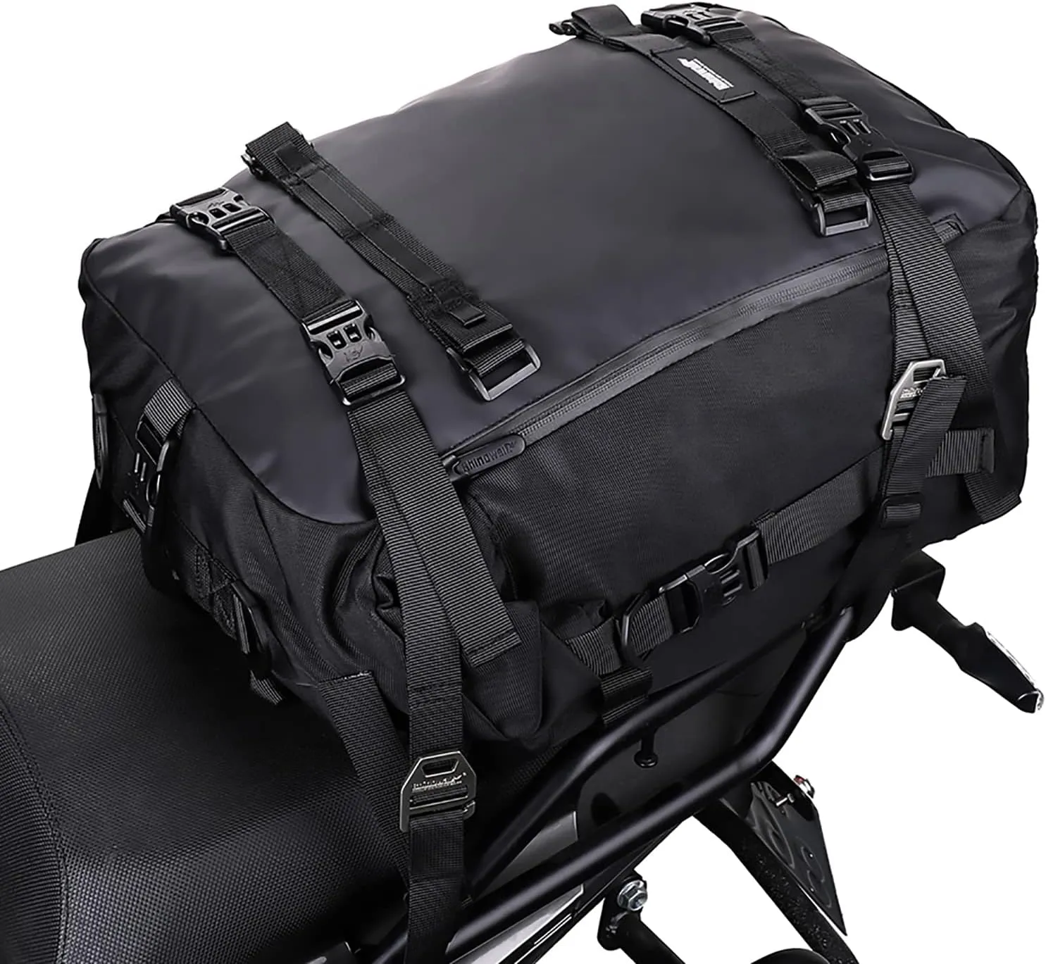 Rhinowalk Motor Saddle Bag Motorcycle Pannier Bag Waterproof Multifunctional Rear Rack Trunk Seat Bag (Black, 30L)