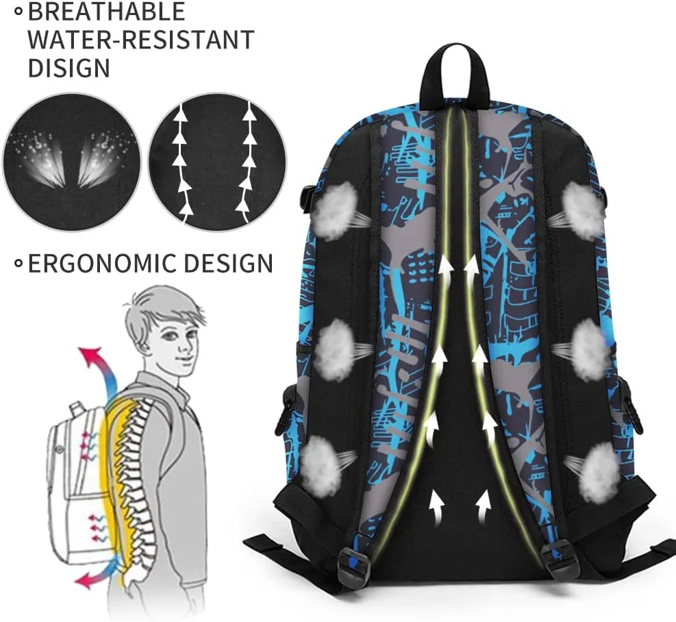 rickyh style School Backpack Travel Bag for Men & Women Lightweight College Back Pack with Laptop Compartmen