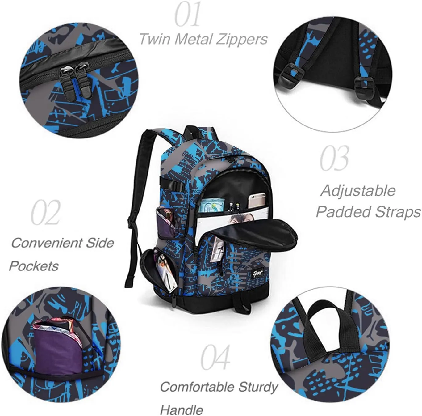 rickyh style School Backpack Travel Bag for Men & Women Lightweight College Back Pack with Laptop Compartmen