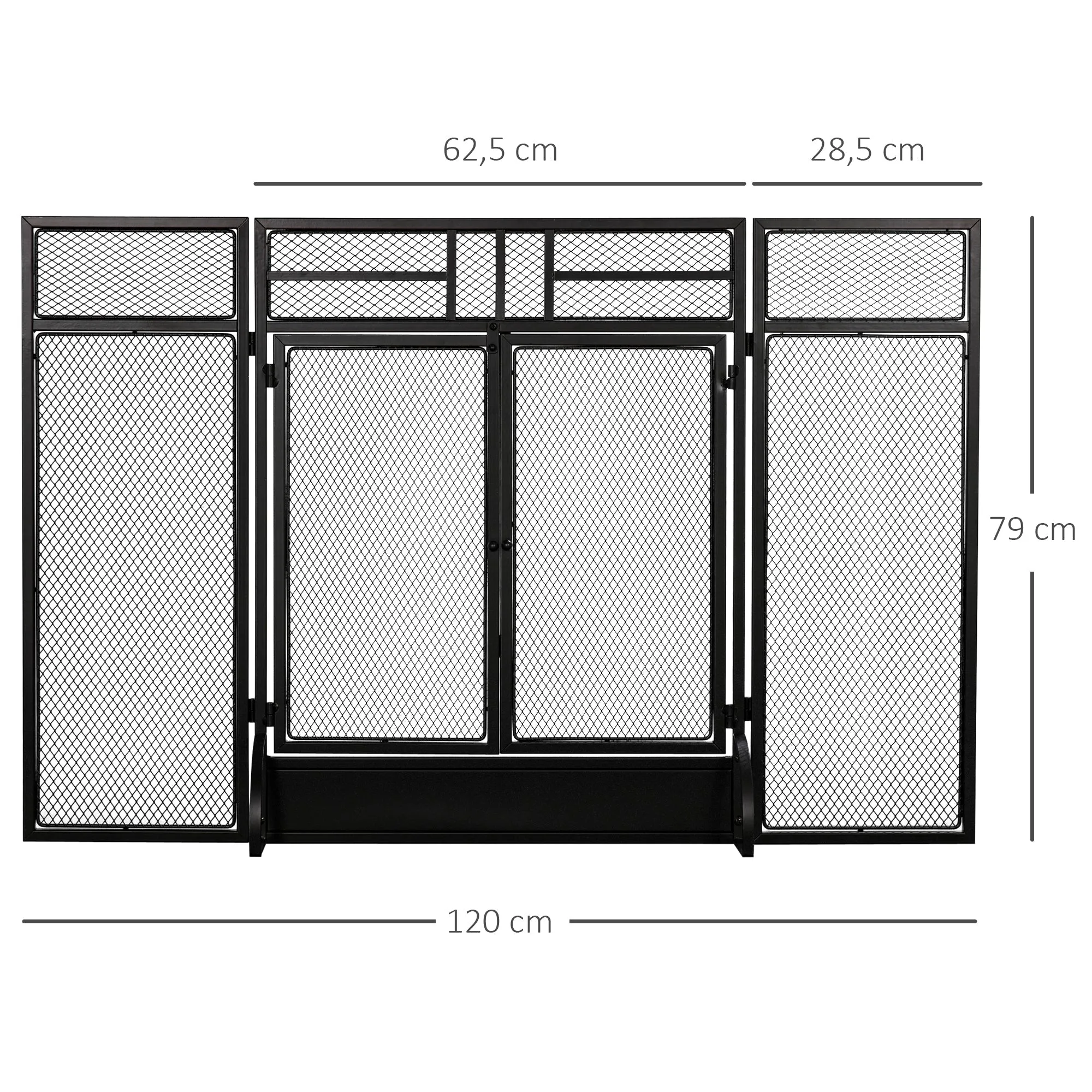 Rootz Fireplace Spark Protection Grille - Protective Grille - Fire Protection Grille - Optimal Safety - 120L x 79H cm