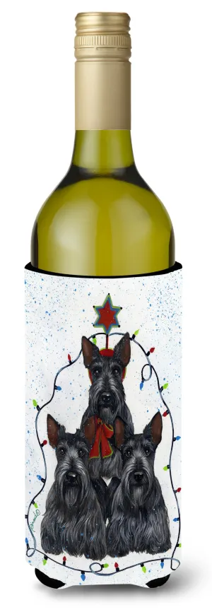 Scottie Christmas Family Tree Wine Bottle Hugger PPP3176LITERK