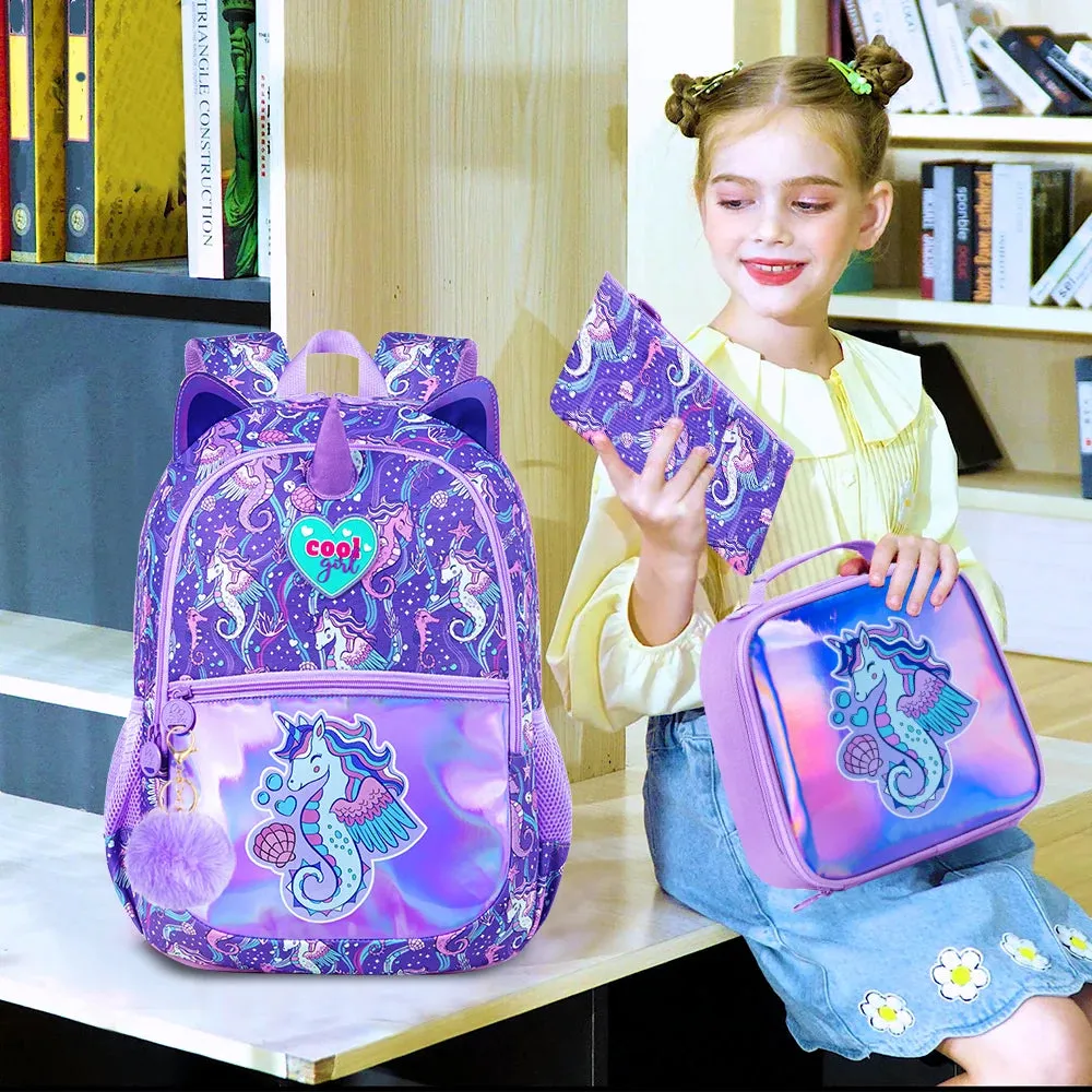 Seahorse School Bag Set