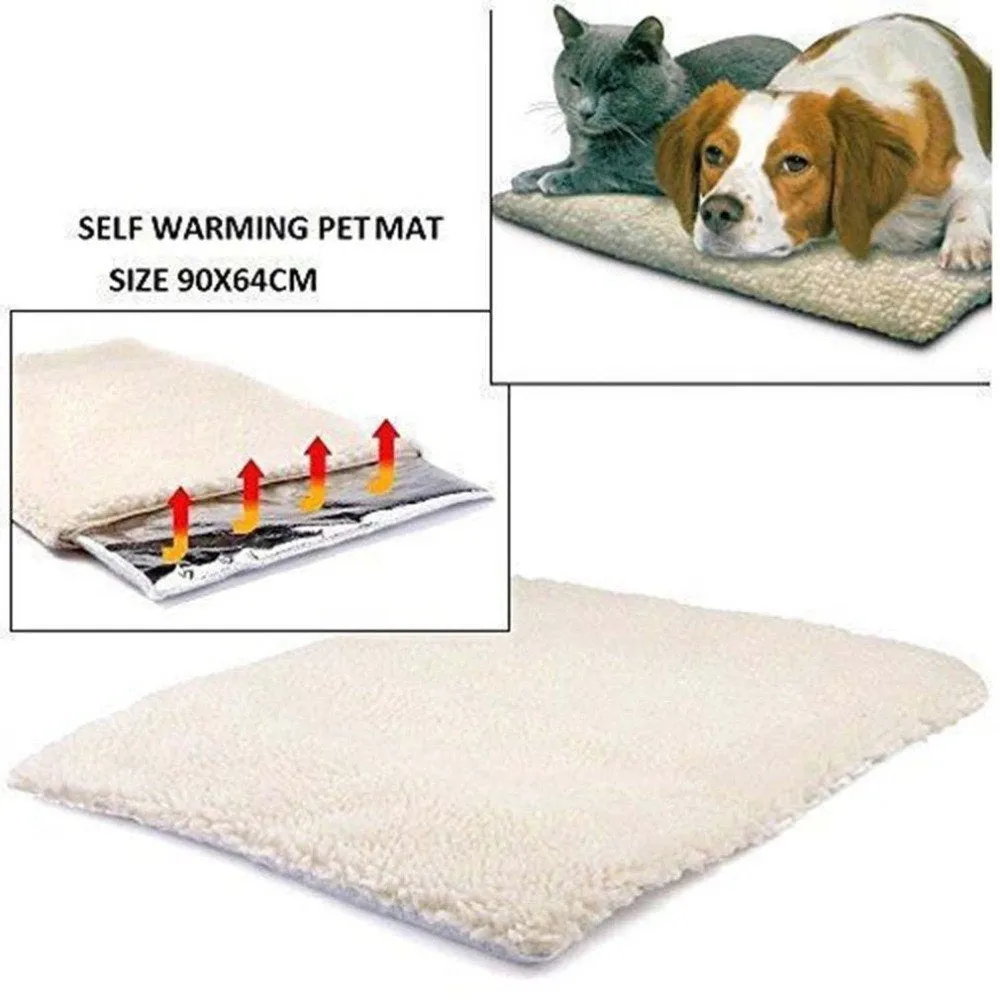 Self-Heating Dog & Cat Blanket – Thermal Washable Pet Bed for Puppies & Kittens, Super Soft & Cozy