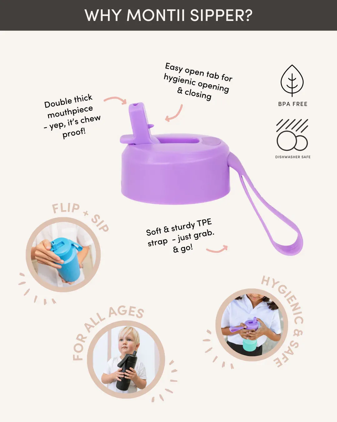 Sipper Lid and Straw | Cloud