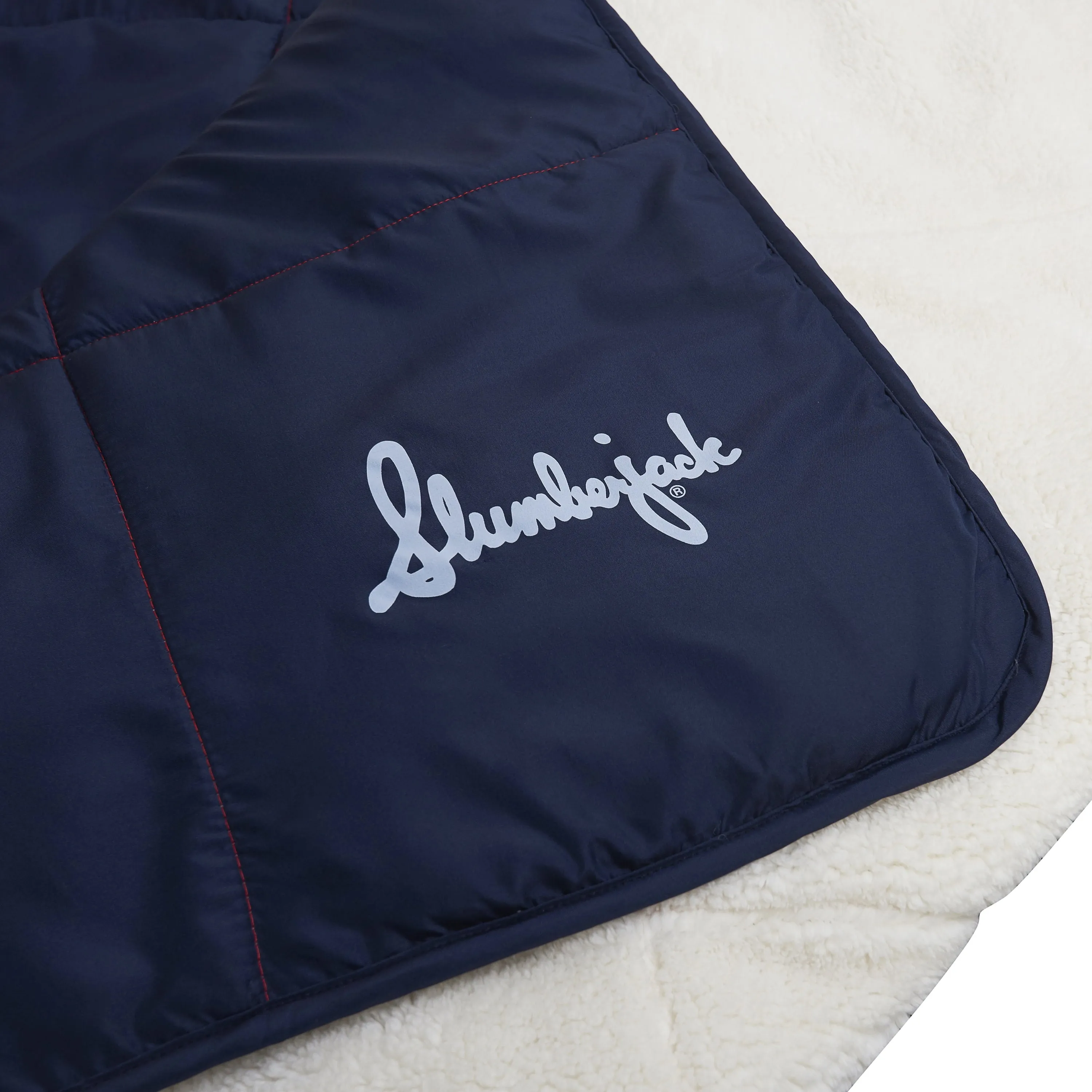 Slumberjack Elk Creek Insulated Indoor/Outdoor Blanket Quilt, Indigo, 60" L x 70" W