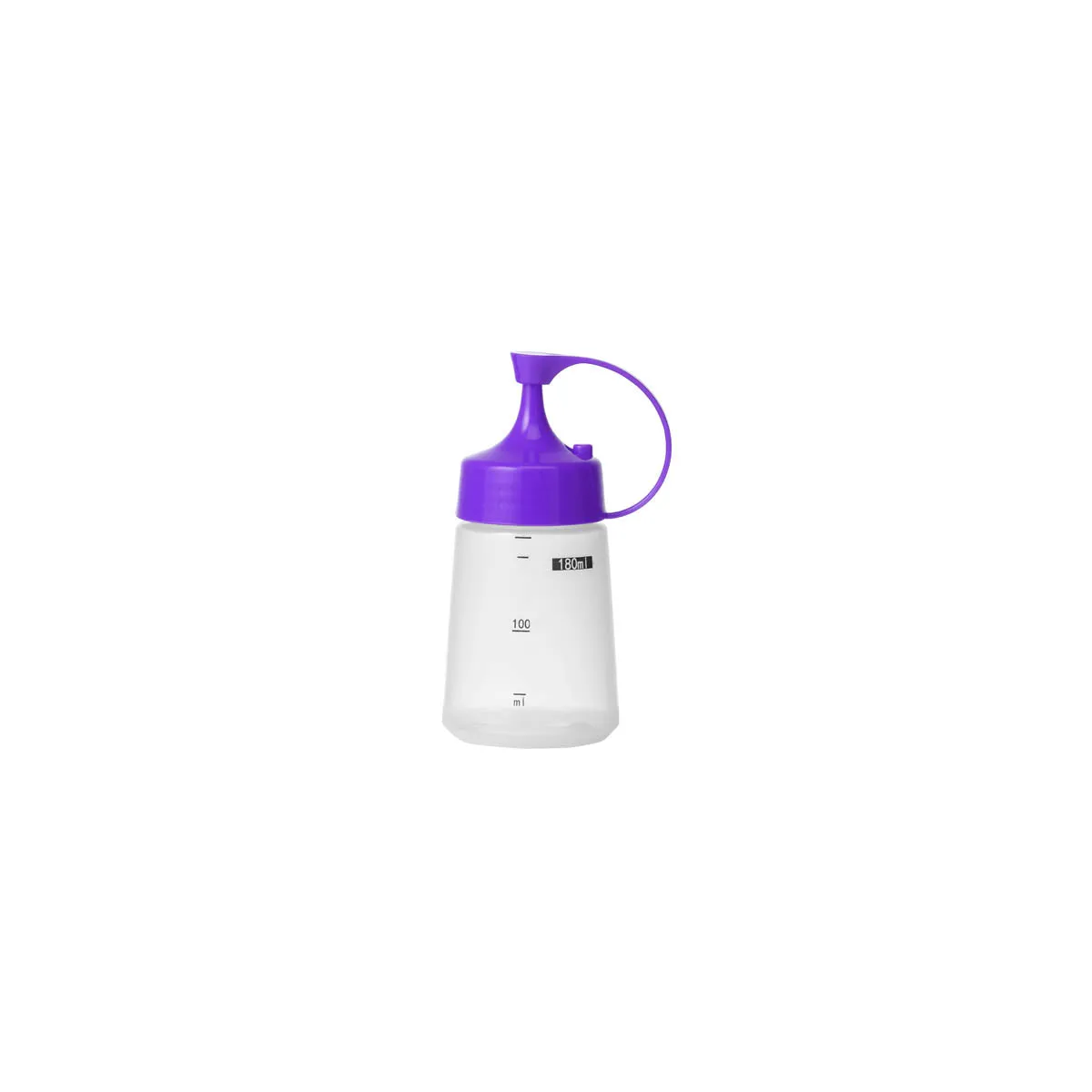 Soft Squeeze Bottle w/ Purple Cap 180ml