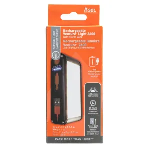 SOL Venture Light 2600 Recharge with Power Bank