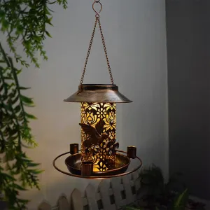 Solar Decorative Hanging Bird Feeder Lantern