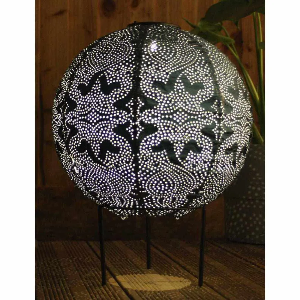 Solar Globe Lantern – Marrakesh-Inspired Outdoor Solar Light